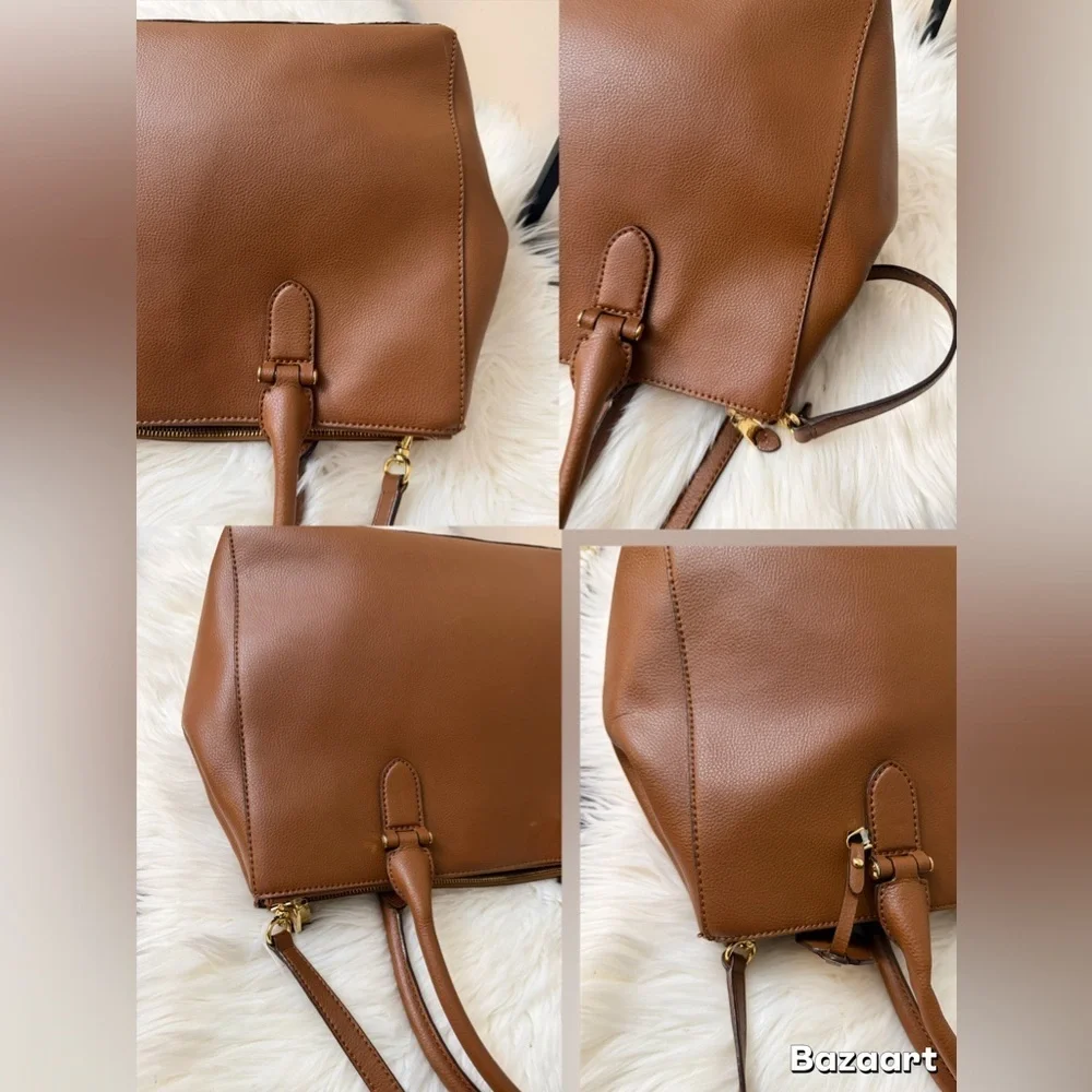 Lauren Ralph Lauren Tan Leather Satchel